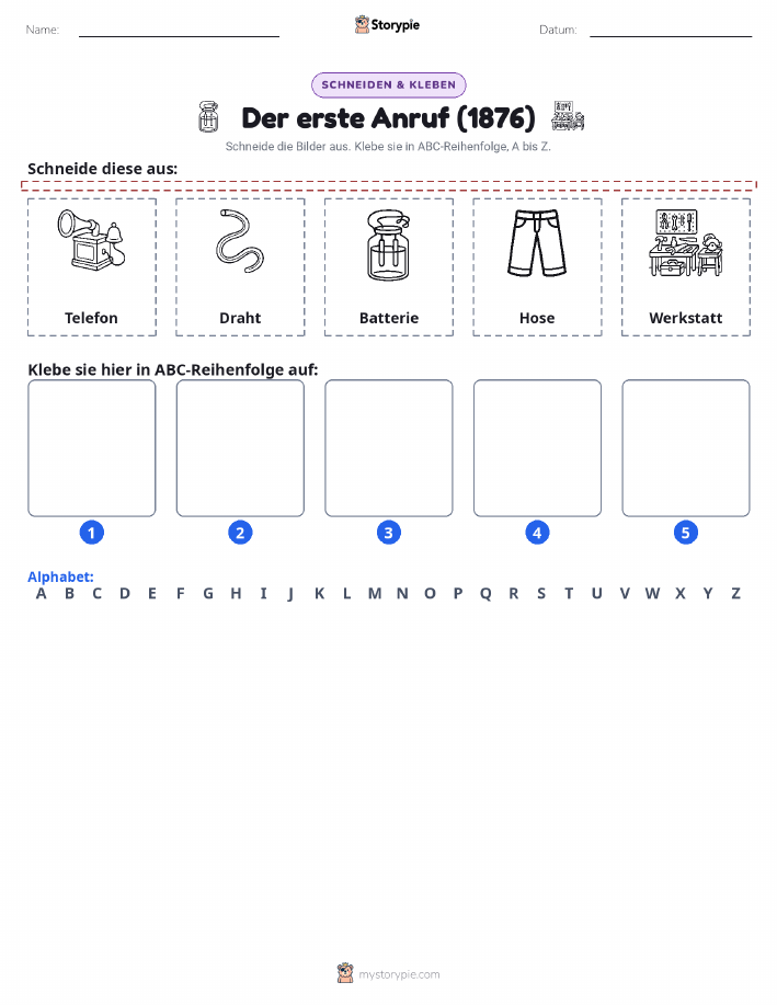 Schneiden & Einfügen Alphabet