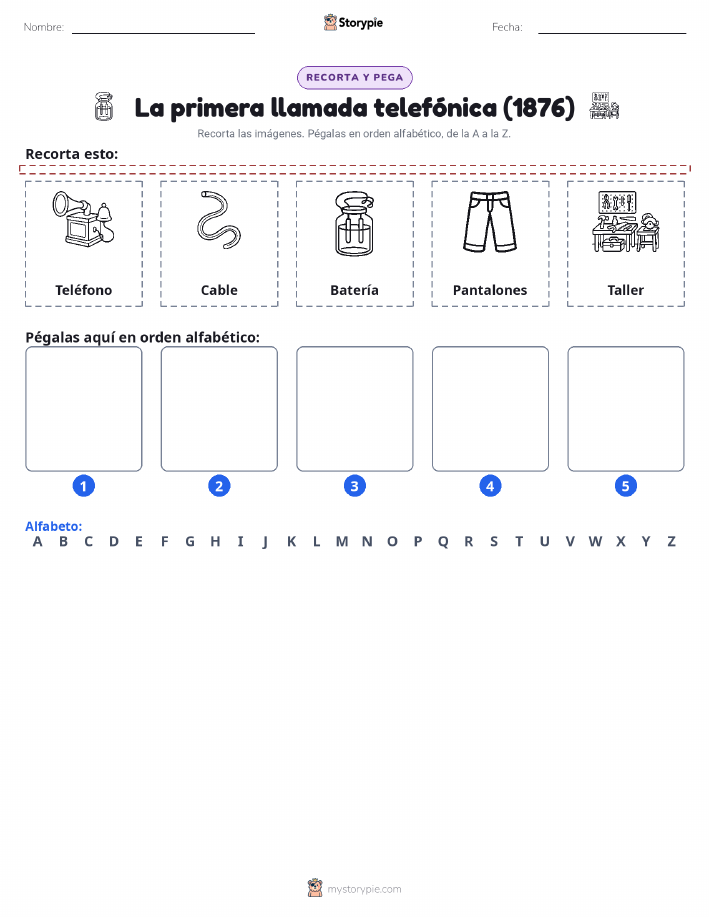 Cortar y Pegar el Alfabeto