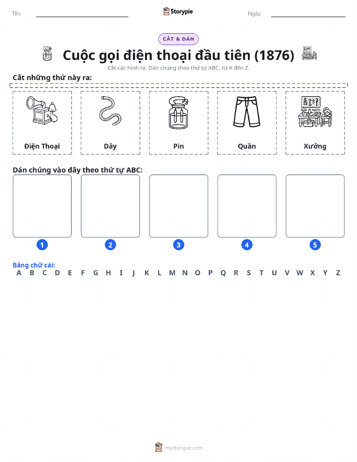 Cắt & Dán Chữ Cái