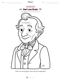 Karl von Drais printable worksheet preview