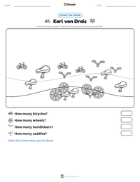 Karl von Drais printable worksheet preview