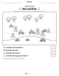 Aperçu de la feuille de travail imprimable Karl von Drais