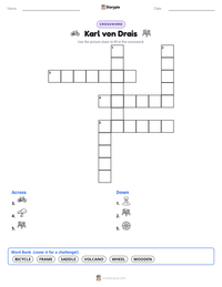 Karl von Drais printable worksheet preview