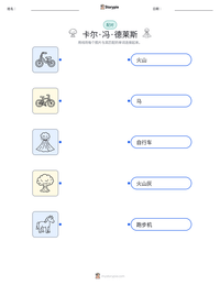 卡尔·冯·德莱斯 可打印工作表预览