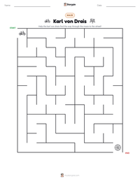 Karl von Drais printable worksheet preview