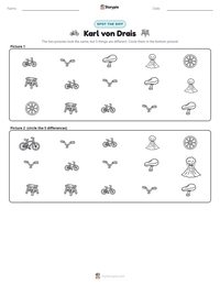 Karl von Drais printable worksheet preview