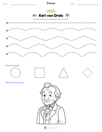 Karl von Drais printable worksheet preview