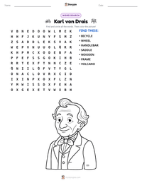 Karl von Drais printable worksheet preview