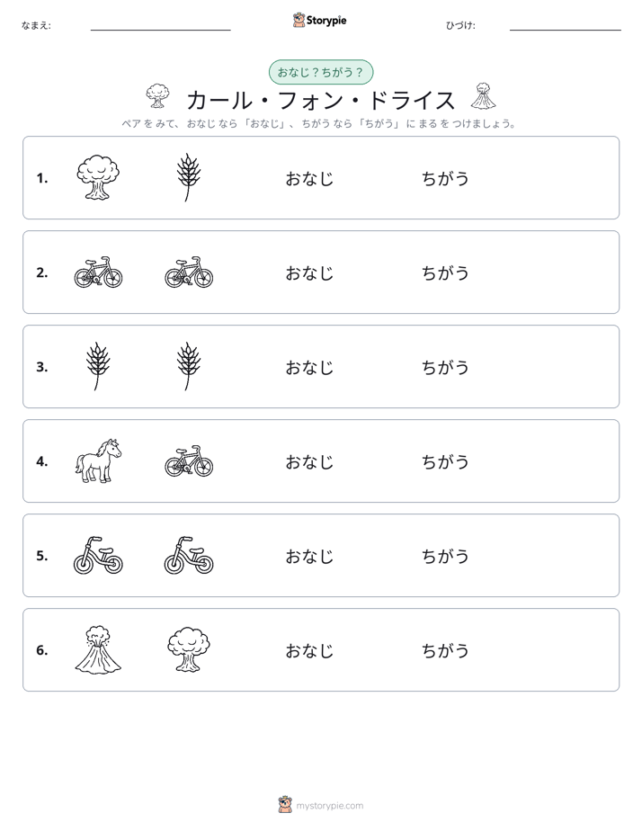 同じか違うか