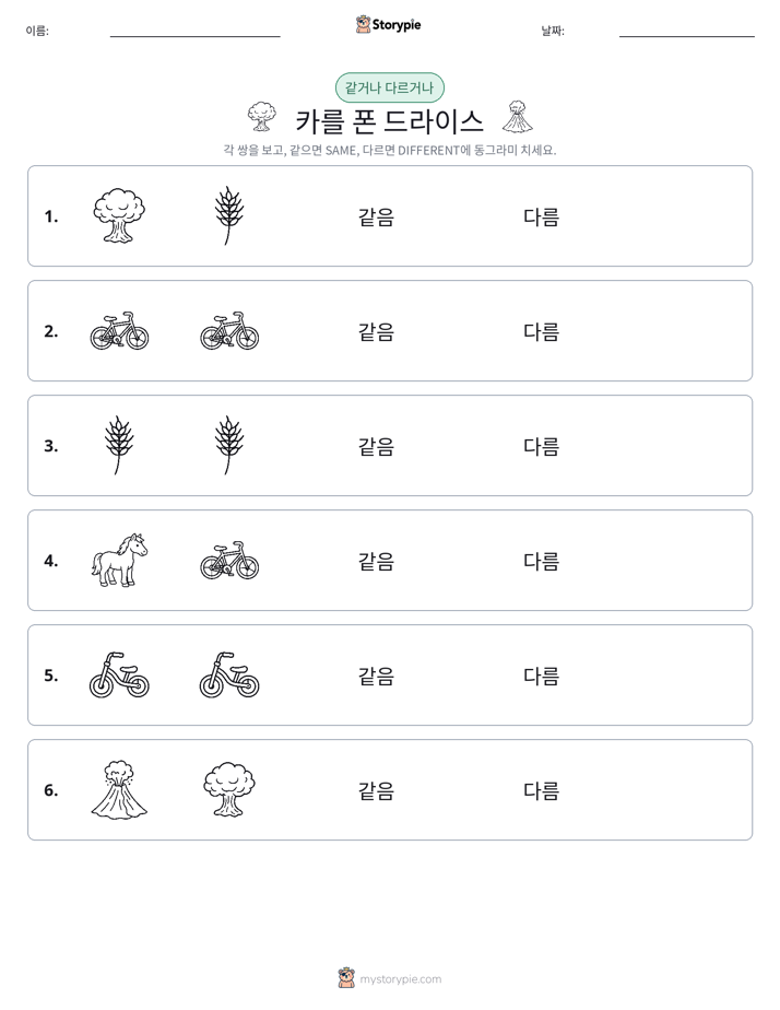 같은 것 또는 다른 것