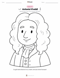 Antonio Vivaldi Malvorlage für Kinder
