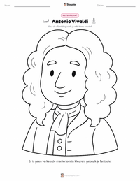 Antonio Vivaldi afdrukbare werkblad voorbeeld