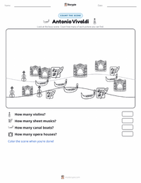 Antonio Vivaldi printable worksheet preview