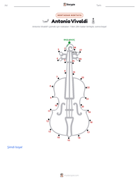 Antonio Vivaldi yazdırılabilir çalışma sayfası önizlemesi
