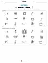 Antonio Vivaldi printable worksheet preview