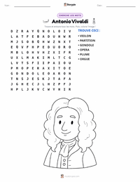 Aperçu de la feuille de travail imprimable Antonio Vivaldi