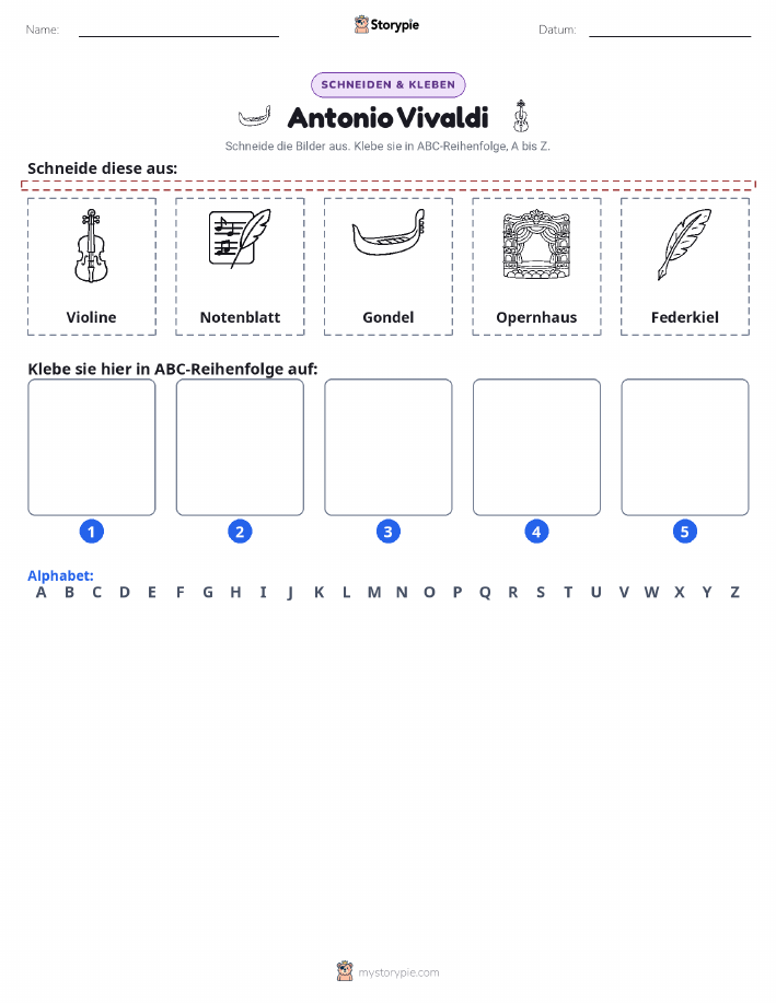 Schneiden & Einfügen Alphabet