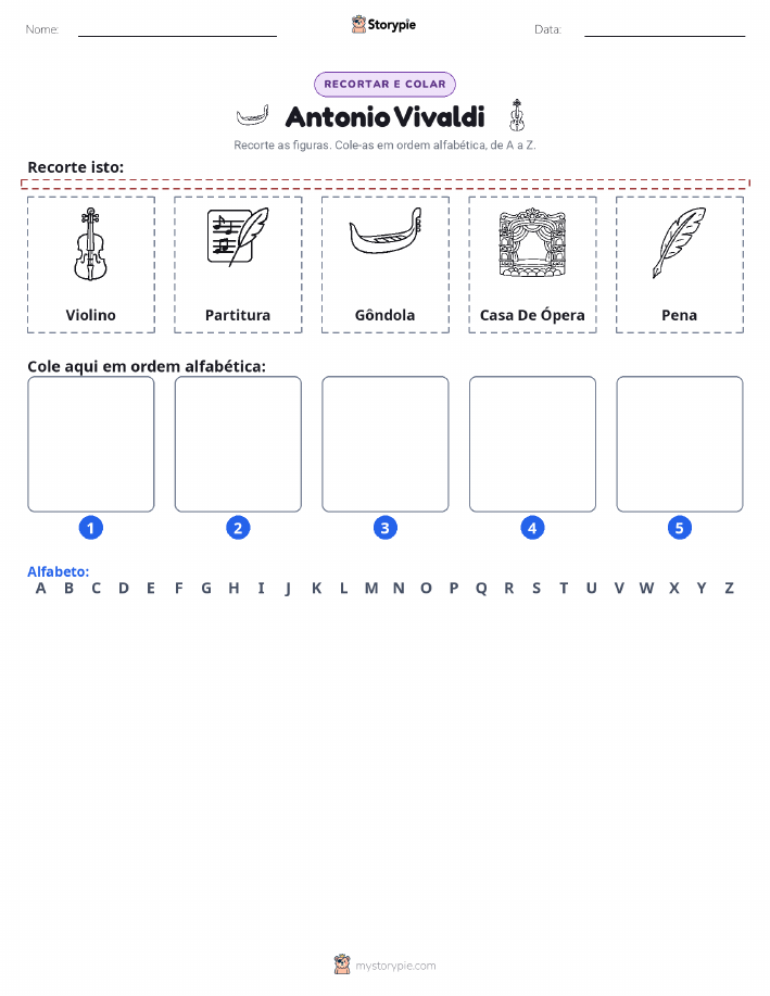 Recortar & Colar Alfabeto