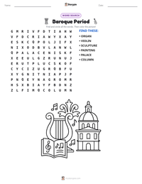 Baroque Period printable worksheet preview