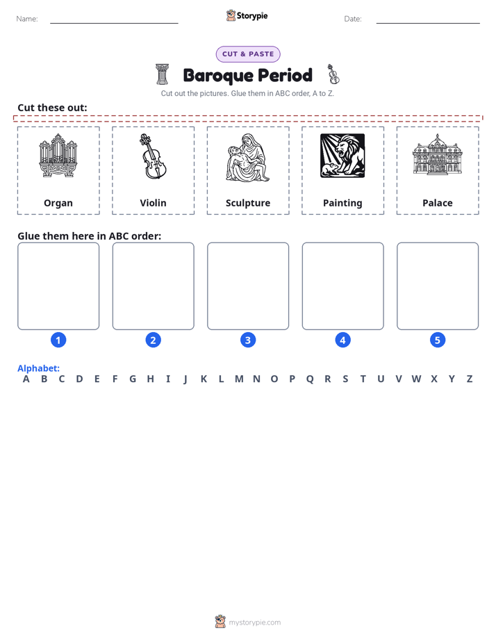 Cut & Paste Alphabet