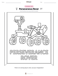 Perseverance Rover printable worksheet preview