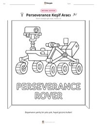 Perseverance Keşif Aracı yazdırılabilir çalışma sayfası önizlemesi