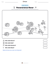 Perseverance-Rover druckbare Arbeitsblatt Vorschau