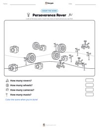 Perseverance Rover printable worksheet preview