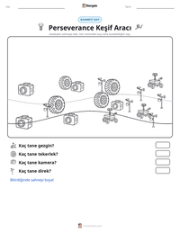 Perseverance Keşif Aracı yazdırılabilir çalışma sayfası önizlemesi