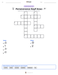 Perseverance Keşif Aracı yazdırılabilir çalışma sayfası önizlemesi