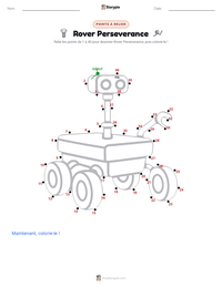 Aperçu de la feuille de travail imprimable Rover Perseverance