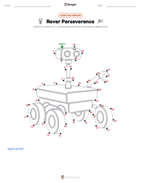 Prévia da folha de atividades imprimível Rover Perseverance