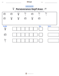Perseverance Keşif Aracı yazdırılabilir çalışma sayfası önizlemesi