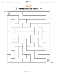 Perseverance-Rover druckbare Arbeitsblatt Vorschau