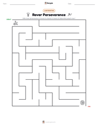 Aperçu de la feuille de travail imprimable Rover Perseverance