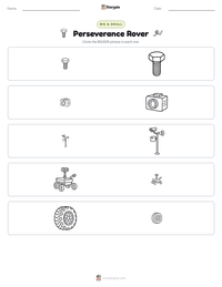 Perseverance Rover printable worksheet preview