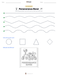 Perseverance-Rover druckbare Arbeitsblatt Vorschau