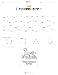 Perseverance Rover printable worksheet preview