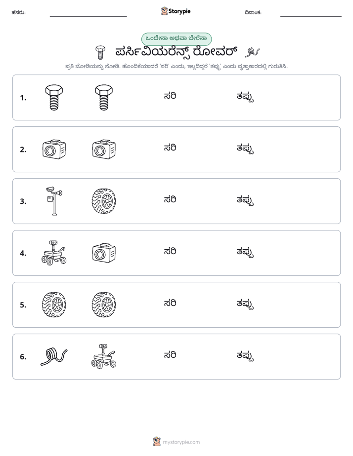 ಒಂದೇ ಅಥವಾ ವಿಭಿನ್ನ