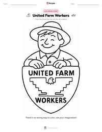 United Farm Workers printable worksheet preview