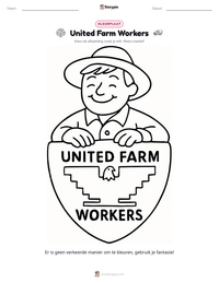 United Farm Workers afdrukbare werkblad voorbeeld