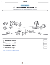 United Farm Workers printable worksheet preview