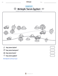 Birleşik Tarım İşçileri yazdırılabilir çalışma sayfası önizlemesi