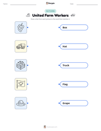 United Farm Workers printable worksheet preview
