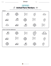 United Farm Workers printable worksheet preview