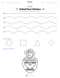 United Farm Workers printable worksheet preview
