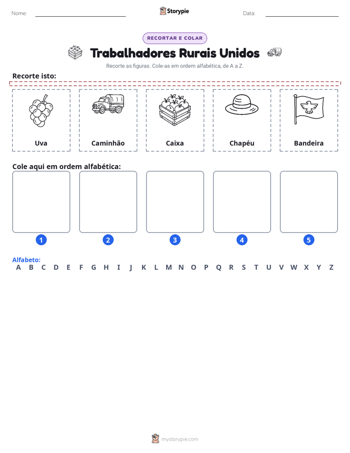 Recortar & Colar Alfabeto