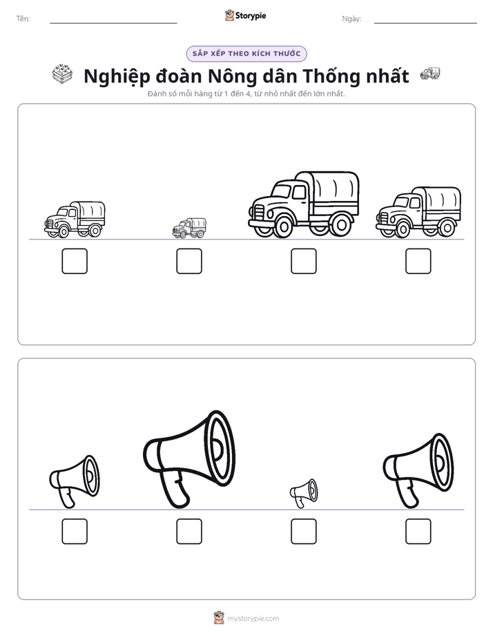 Thứ Tự Kích Thước