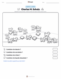 Aperçu de la feuille de travail imprimable Charles M. Schulz