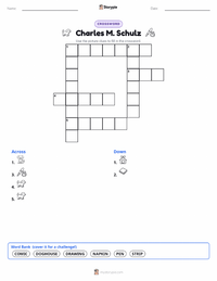 Charles M. Schulz printable worksheet preview